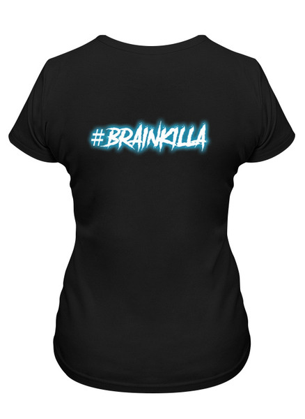 Заказать женскую футболку в Москве. Футболка классическая merch brainkilla от Paul Paul - готовые дизайны и нанесение принтов.