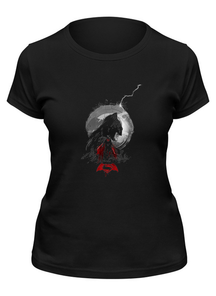 Заказать женскую футболку в Москве. Футболка классическая Бэтмен  от T-shirt print  - готовые дизайны и нанесение принтов.