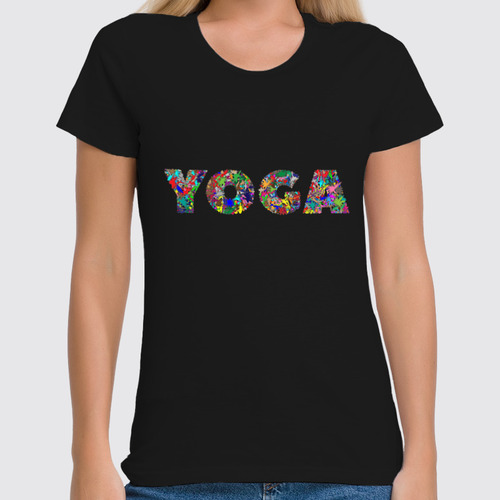 Заказать женскую футболку в Москве. Футболка классическая Yoga  от queen  - готовые дизайны и нанесение принтов.