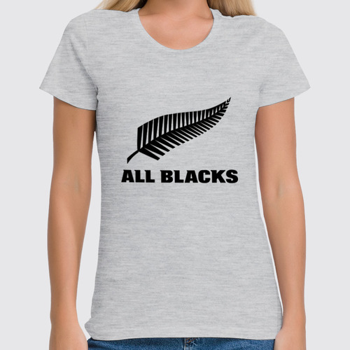 Заказать женскую футболку в Москве. Футболка классическая All Blacks от Rugby  Man - готовые дизайны и нанесение принтов.