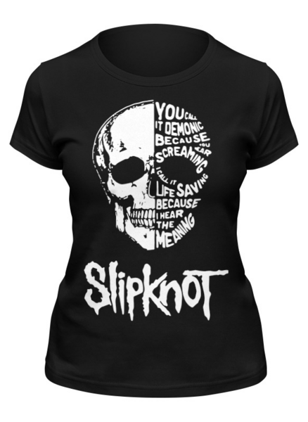 Заказать женскую футболку в Москве. Футболка классическая Slipknot от geekbox - готовые дизайны и нанесение принтов.