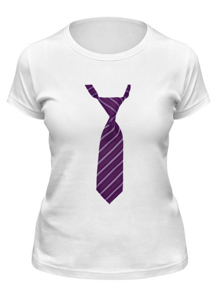 Заказать женскую футболку в Москве. Футболка классическая С галстуком от jane_97 - готовые дизайны и нанесение принтов.