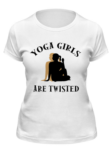 Заказать женскую футболку в Москве. Футболка классическая Йога (Yoga) от trugift - готовые дизайны и нанесение принтов.