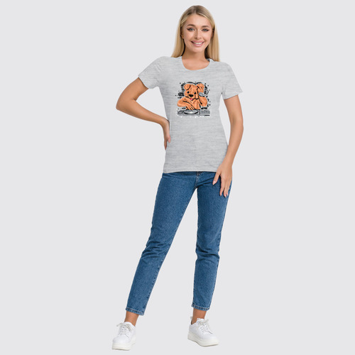 Заказать женскую футболку в Москве. Футболка классическая Диджей  от T-shirt print  - готовые дизайны и нанесение принтов.
