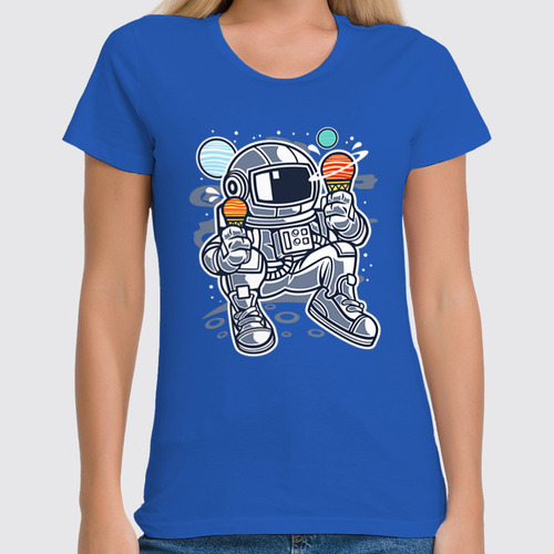 Заказать женскую футболку в Москве. Футболка классическая ☄ Astronaut Ice Cream ☄ от balden - готовые дизайны и нанесение принтов.