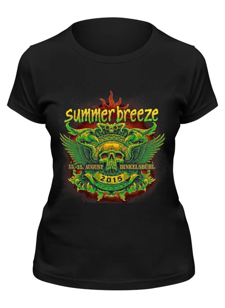 Заказать женскую футболку в Москве. Футболка классическая Summer Breeze от Leichenwagen - готовые дизайны и нанесение принтов.