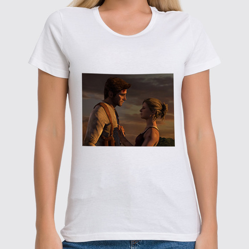 Заказать женскую футболку в Москве. Футболка классическая Uncharted от GeekFox  - готовые дизайны и нанесение принтов.