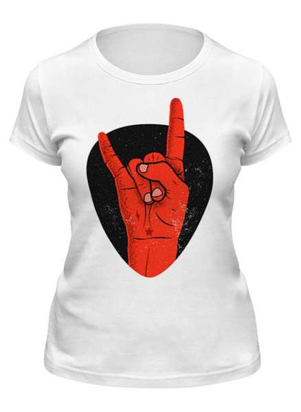 Заказать женскую футболку в Москве. Футболка классическая Красная рука от Никита Коледенков - готовые дизайны и нанесение принтов.