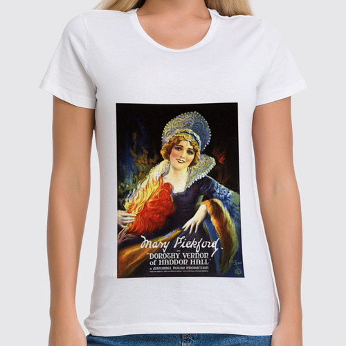 Заказать женскую футболку в Москве. Футболка классическая ретро постер от CoolDesign - готовые дизайны и нанесение принтов.