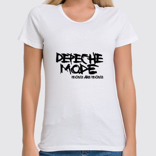 Заказать женскую футболку в Москве. Футболка классическая Depeche Mode от Black Pimpf - готовые дизайны и нанесение принтов.