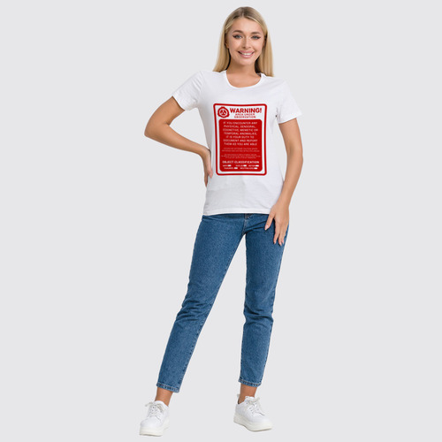 Заказать женскую футболку в Москве. Футболка классическая SCP Foundation от geekbox - готовые дизайны и нанесение принтов.
