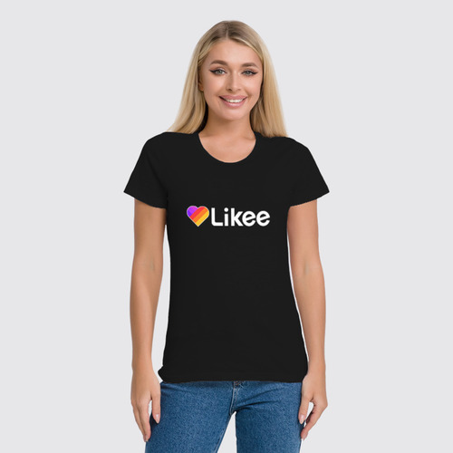 Заказать женскую футболку в Москве. Футболка классическая Likee  от DESIGNER   - готовые дизайны и нанесение принтов.