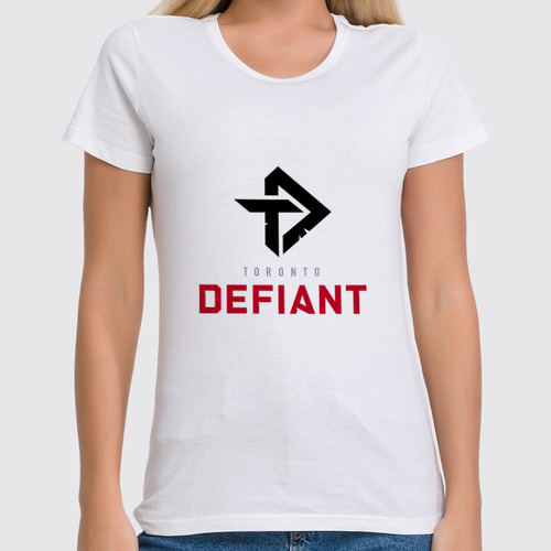 Заказать женскую футболку в Москве. Футболка классическая Defiance от THE_NISE  - готовые дизайны и нанесение принтов.