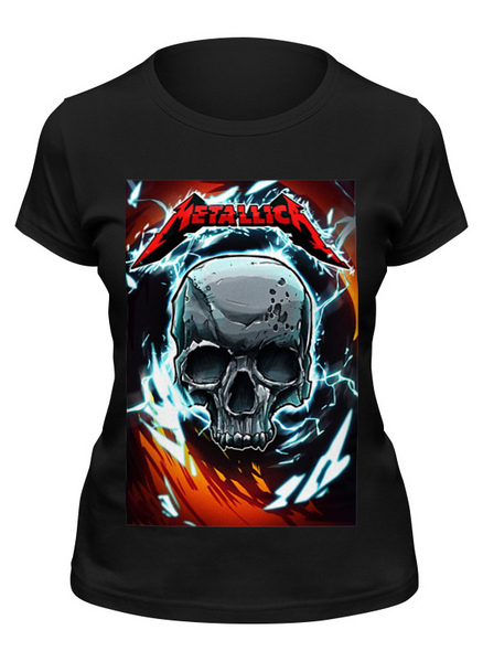 Заказать женскую футболку в Москве. Футболка классическая Metallica от THE_NISE  - готовые дизайны и нанесение принтов.