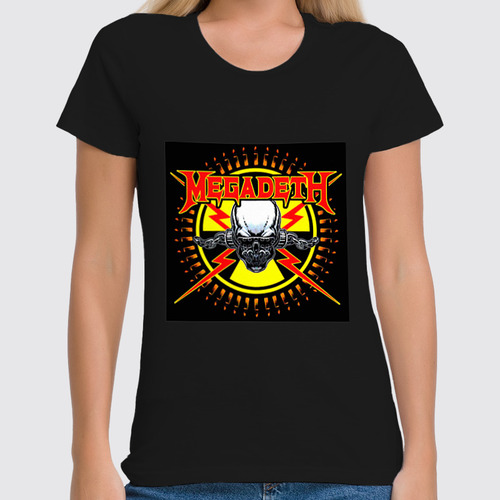 Заказать женскую футболку в Москве. Футболка классическая Megadeth от THE_NISE  - готовые дизайны и нанесение принтов.