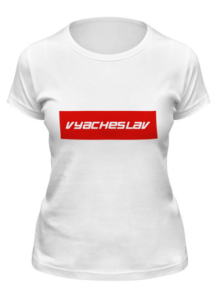 Заказать женскую футболку в Москве. Футболка классическая Vyacheslav от THE_NISE  - готовые дизайны и нанесение принтов.