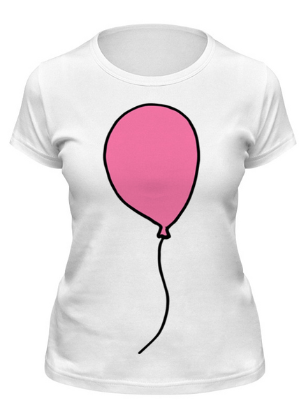Заказать женскую футболку в Москве. Футболка классическая Воздушный шар от Inna Kirichenko - готовые дизайны и нанесение принтов.