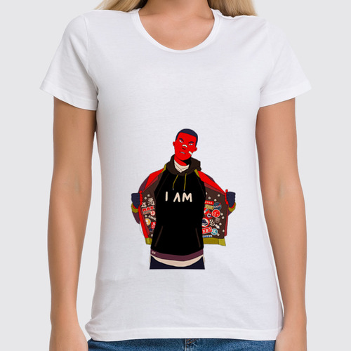 Заказать женскую футболку в Москве. Футболка классическая Красный парень от YellowCloverShop - готовые дизайны и нанесение принтов.