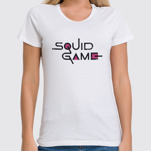 Заказать женскую футболку в Москве. Футболка классическая Squid Game от printik - готовые дизайны и нанесение принтов.