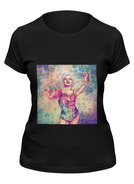 Заказать женскую футболку в Москве. Футболка классическая Marilyn Monroe от Vladec11 - готовые дизайны и нанесение принтов.
