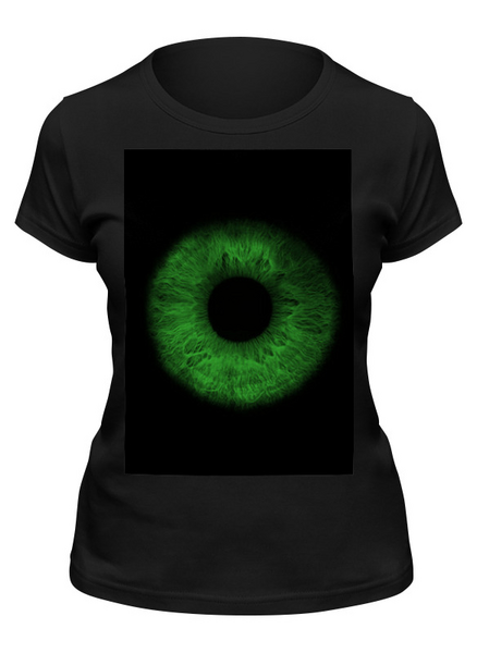 Заказать женскую футболку в Москве. Футболка классическая Green eye от Виктор Аксёнов - готовые дизайны и нанесение принтов.