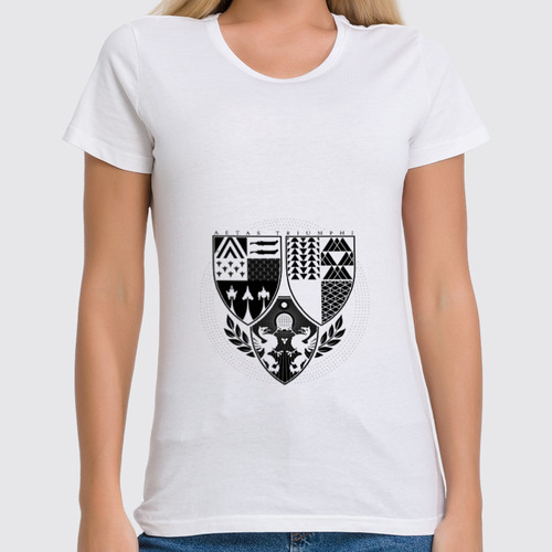 Заказать женскую футболку в Москве. Футболка классическая Age of Triumph (White) от Михаил - готовые дизайны и нанесение принтов.