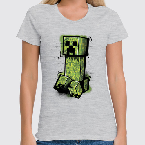 Заказать женскую футболку в Москве. Футболка классическая Крипер от PrintGamer  - готовые дизайны и нанесение принтов.