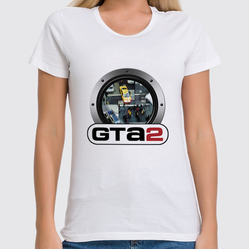 Заказать женскую футболку в Москве. Футболка классическая GTA 2 от THE_NISE  - готовые дизайны и нанесение принтов.