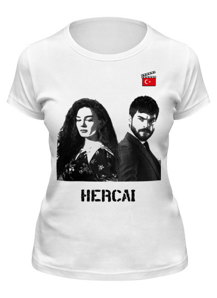 Заказать женскую футболку в Москве. Футболка классическая Hercai от dezolyator3@yandex.ru - готовые дизайны и нанесение принтов.