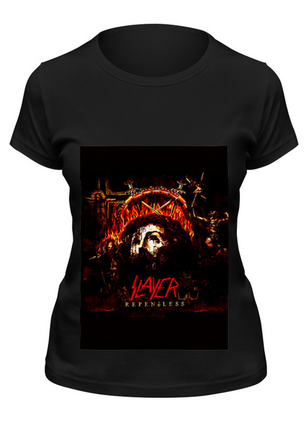 Заказать женскую футболку в Москве. Футболка классическая Slayer Repentless 2015 от Илья - готовые дизайны и нанесение принтов.