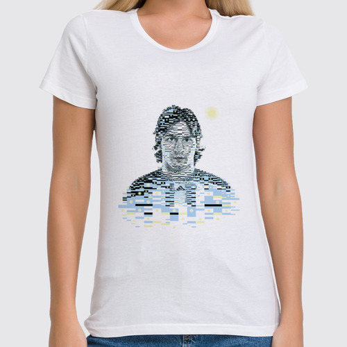 Заказать женскую футболку в Москве. Футболка классическая Месси от CoolDesign - готовые дизайны и нанесение принтов.