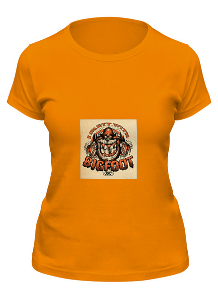 Заказать женскую футболку в Москве. Футболка классическая Bigfoot от Виктор Гришин - готовые дизайны и нанесение принтов.