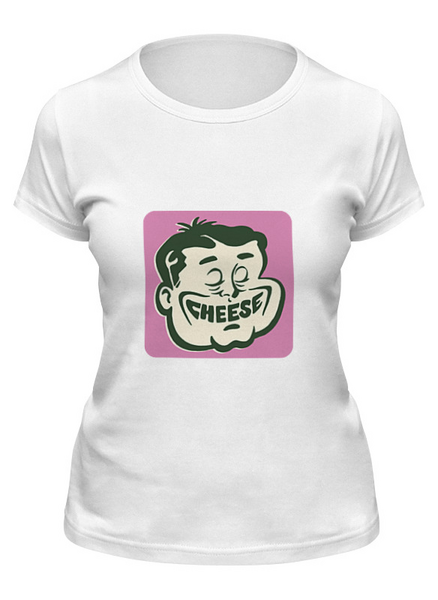 Заказать женскую футболку в Москве. Футболка классическая CHEESY SMILE от gent777 - готовые дизайны и нанесение принтов.