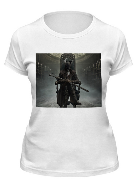 Заказать женскую футболку в Москве. Футболка классическая Bloodborne от GeekFox  - готовые дизайны и нанесение принтов.
