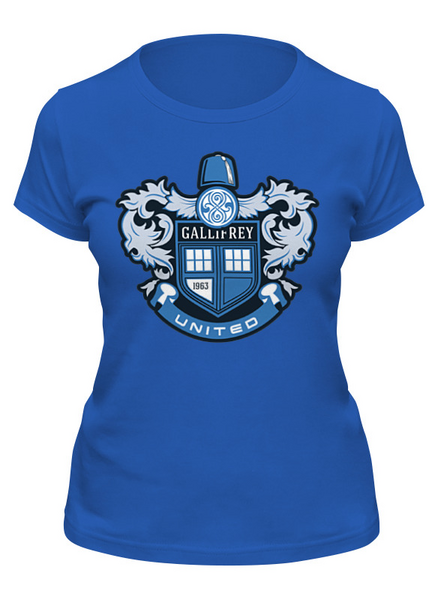 Заказать женскую футболку в Москве. Футболка классическая Gallifrey United от geekbox - готовые дизайны и нанесение принтов.