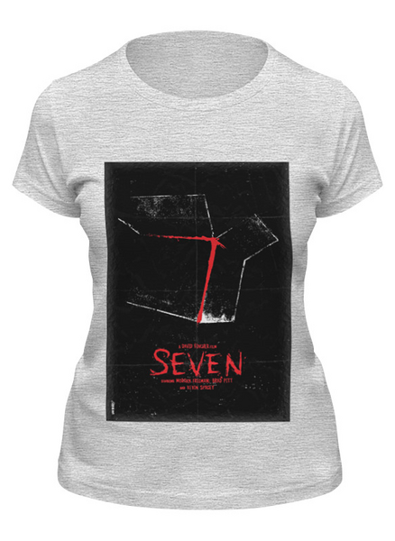 Заказать женскую футболку в Москве. Футболка классическая Seven / Семь от KinoArt - готовые дизайны и нанесение принтов.