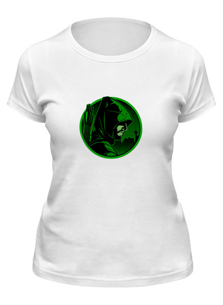 Заказать женскую футболку в Москве. Футболка классическая Зеленая Стрела от Крейн Трейсер - готовые дизайны и нанесение принтов.
