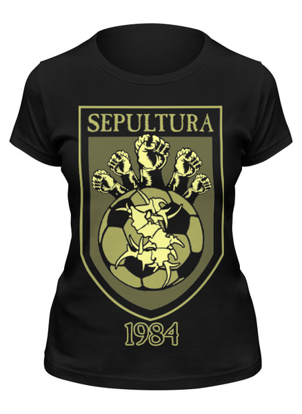 Заказать женскую футболку в Москве. Футболка классическая Sepultura от geekbox - готовые дизайны и нанесение принтов.