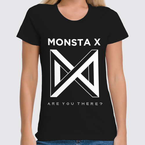 Заказать женскую футболку в Москве. Футболка классическая Monsta X от geekbox - готовые дизайны и нанесение принтов.