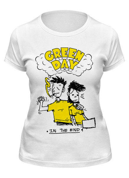 Заказать женскую футболку в Москве. Футболка классическая Green Day от geekbox - готовые дизайны и нанесение принтов.