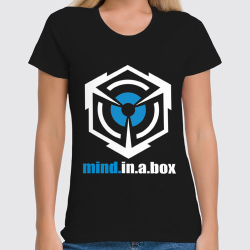 Заказать женскую футболку в Москве. Футболка классическая mind.in.a.box / Cube Logo от OEX design - готовые дизайны и нанесение принтов.