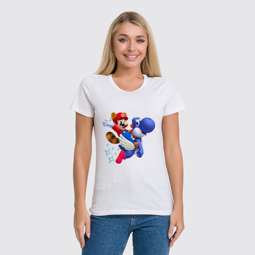 Заказать женскую футболку в Москве. Футболка классическая Марио от aleks_say - готовые дизайны и нанесение принтов.