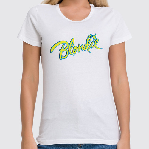 Заказать женскую футболку в Москве. Футболка классическая  группа Blondie от Fedor - готовые дизайны и нанесение принтов.