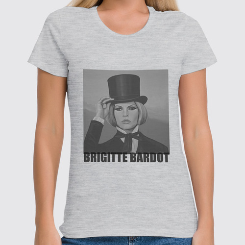 Заказать женскую футболку в Москве. Футболка классическая Brigitte Bardot от KinoArt - готовые дизайны и нанесение принтов.