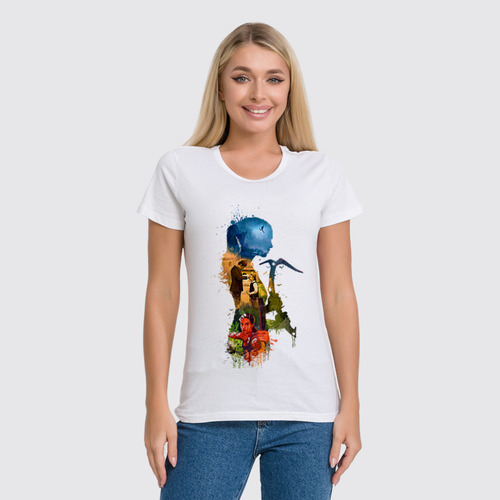 Заказать женскую футболку в Москве. Футболка классическая Tomb Raider от balden - готовые дизайны и нанесение принтов.