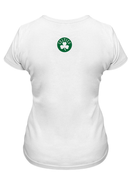 Заказать женскую футболку в Москве. Футболка классическая Boston Celtics белая от oldmasta@gmail.com - готовые дизайны и нанесение принтов.