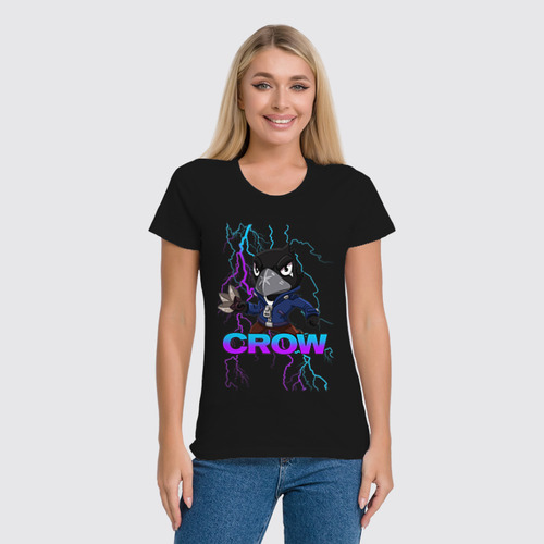Заказать женскую футболку в Москве. Футболка классическая Brawl Stars Crow от weeert - готовые дизайны и нанесение принтов.