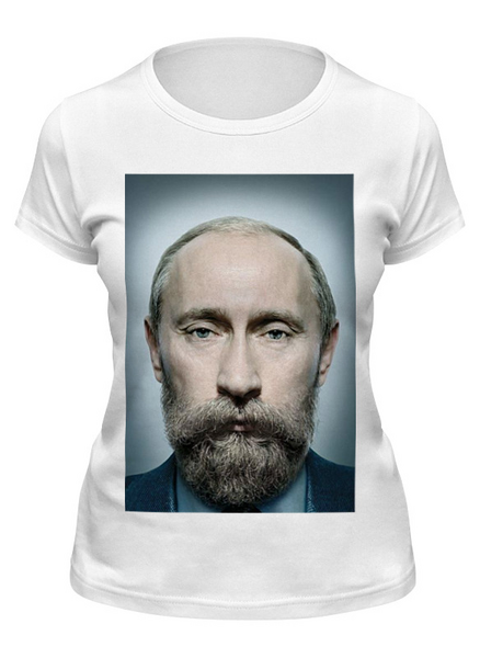 Заказать женскую футболку в Москве. Футболка классическая Путинизм от poplechu - готовые дизайны и нанесение принтов.