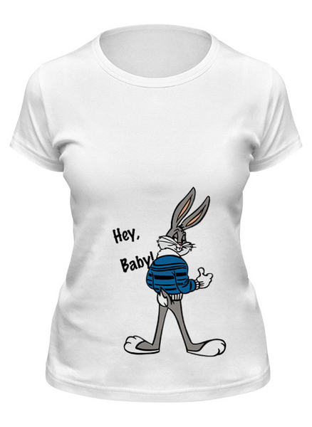 Заказать женскую футболку в Москве. Футболка классическая Bugs Bunny_man от Printio - готовые дизайны и нанесение принтов.