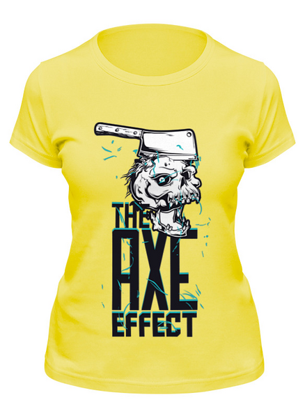 Заказать женскую футболку в Москве. Футболка классическая The AXE effect от balden - готовые дизайны и нанесение принтов.